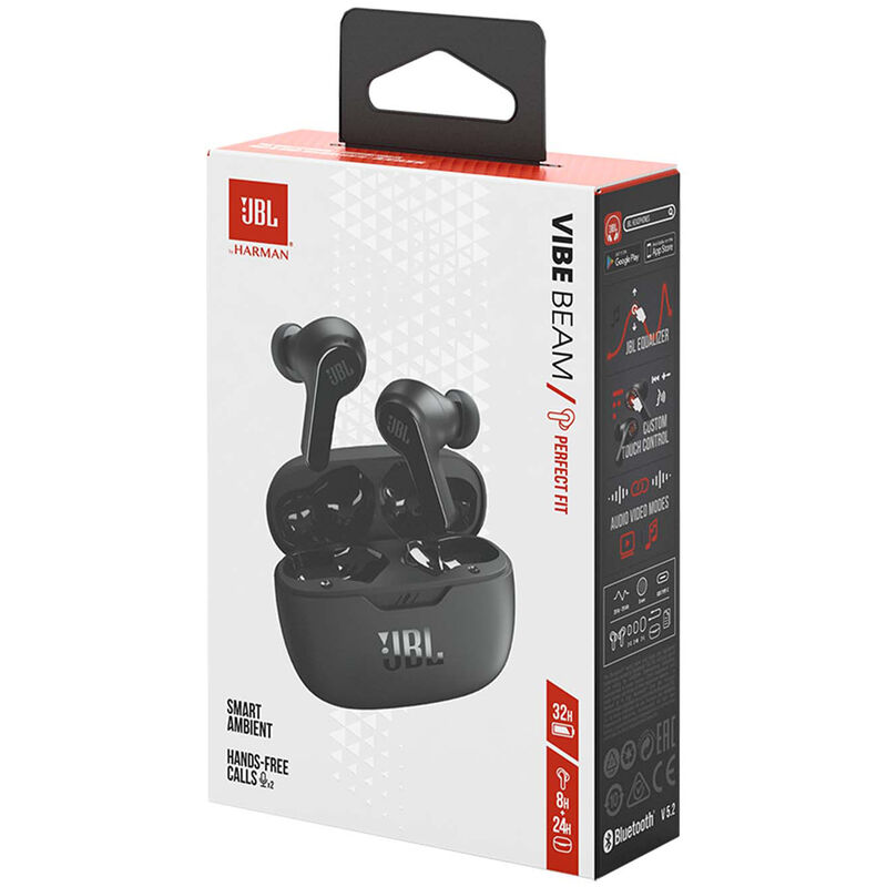 JBL - Vibe Beam True Wireless Earbuds - Black, , hires