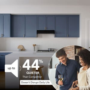 Broan Glacier GLA1 Series 36 in. Convertible Standard Style Range Hood with 350 CFM, 2 Fan Speeds & 2 LED Lights - Black, , hires