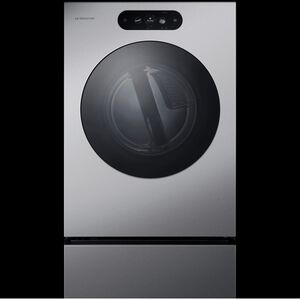 LG SIGNATURE 29 in. 9.0 cu. ft. Smart Stackable Gas Dryer with Built-In Intelligence, TurboSteam, AI Sensor Dry & Sanitize Cycle - Brushed Platinum Steel, , hires