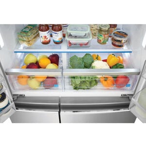 Frigidaire Gallery 36 in. 21.5 cu. ft. Counter Depth 4-Door French Door Refrigerator with External Ice & Water Dispenser and Custom-Flex Temp Zone- Stainless Steel, , hires