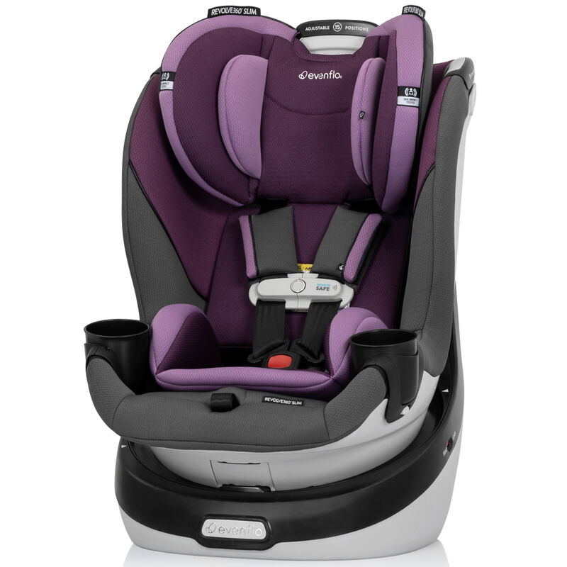 Evenflo Gold Revolve360 Slim 2-in-1 Rotational Car Seat with SensorSafe - Amethyst Purple, Amethyst Purple, hires