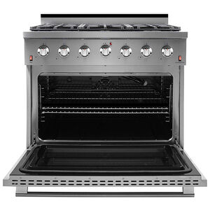 NXR 36 in. 5.5 cu. ft. Standard Convection Gas Range with 6 Sealed Burners - Stainless Steel, , hires
