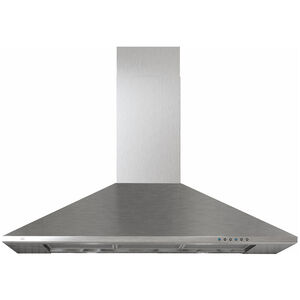 XO 36 in. Chimney Style Range Hood with 3 Speed Settings, 600 CFM, Convertible Venting & 2 LED Lights - Stainless Steel, Stainless Steel, hires