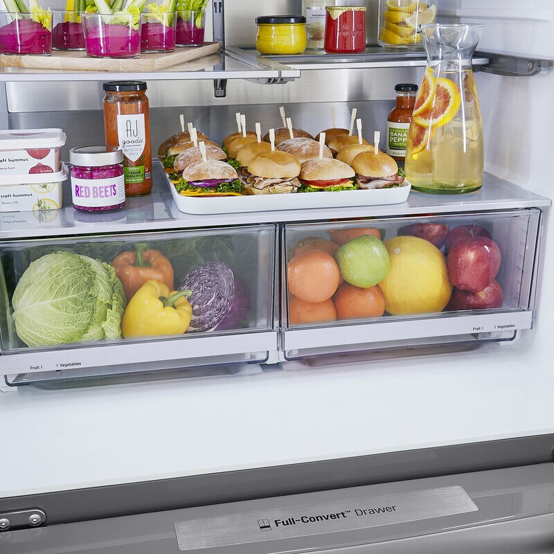 LG 36 in. 29.5 cu. ft. Smart 4-Door French Door Refrigerator with Ice & Water Dispenser - Stainless Steel, , hires