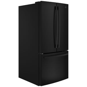 GE 33 in. 24.8 cu. ft. French Door Refrigerator with Internal Water Dispenser - Black on Black, Black on Black, hires