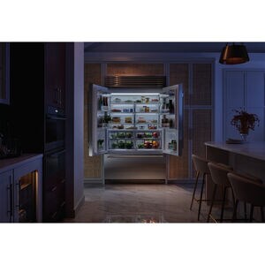Sub-Zero Classic Series 48 in. Built-In 28.9 cu. ft. Smart Counter Depth French Door Refrigerator with Tubular Handles - Stainless Steel, , hires