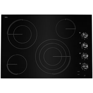 JennAir Oblivian Glass 30 in. 4-Burner Electric Cooktop with Simmer Burner & Power Burner - Black, , hires