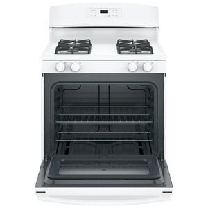 GE 30 in. 4.8 cu. ft. Gas Range with 4 Sealed Burners - White, White, hires