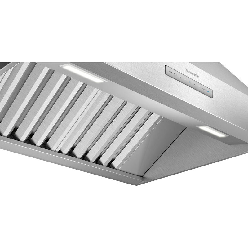 Thermador Professional Series 36 in. Ducted Canopy Pro Style Style Range Hood with 4 Fan Speeds & 2 LED Lights - Stainless Steel, , hires