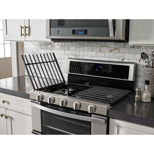 Whirlpool 30 in. 6 cu. ft. True European Convection Double Oven Gas Range with 5 Sealed Burners - Stainless Steel, Stainless Steel, hires
