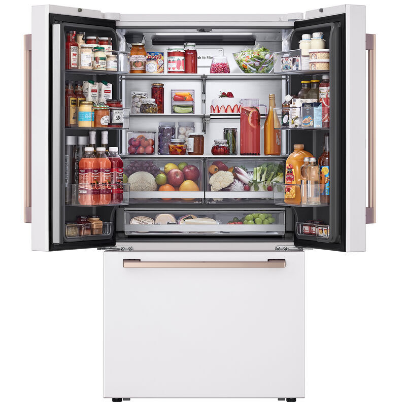 LG Studio 36 in. 26.5 cu. ft. Smart Counter Depth French Door Refrigerator with Internal Water Dispenser - Essence White, Essence White, hires