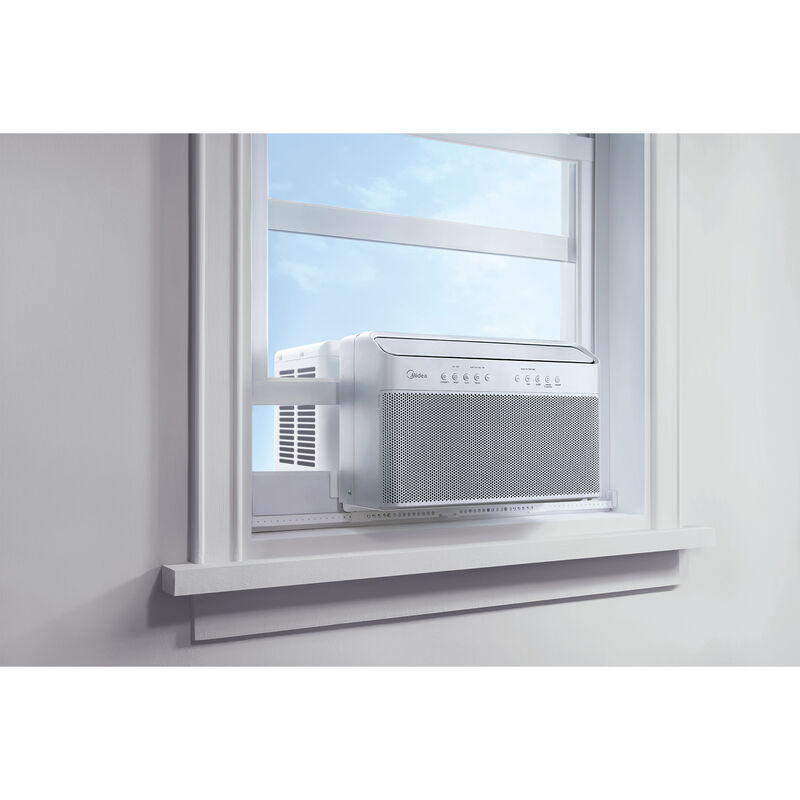 Midea 8,000 BTU 115V U-Shaped Smart Energy Star Window Air Conditioner with Inverter, 3 Fan Speeds, Sleep Mode & Remote Control - White, , hires
