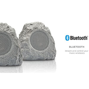 ION Glow Stone Rechargeable Wireless Outdoor LED Rock Speakers - Pair, , hires