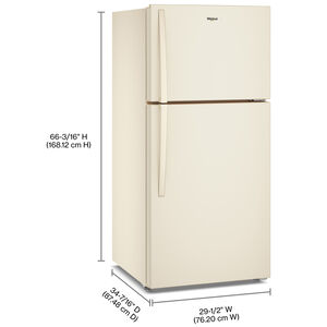 Whirlpool 30 in. 19.3 cu. ft. Garage-Ready Top Freezer Refrigerator - Biscuit, , hires