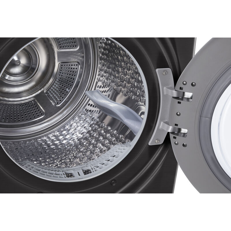 LG 27 in. 7.8 cu. ft. Smart Stackable Ventless Electric Dryer with Dual Inverter Heat Pump & AI Sensor Dry - Black Steel, , hires