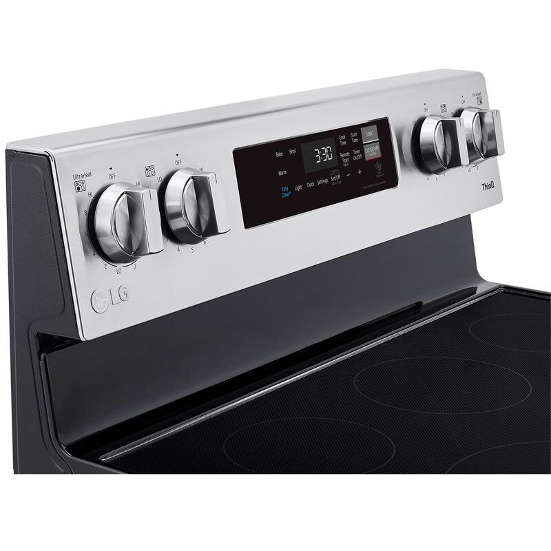LG 30 in. 6.3 cu. ft. Smart Electric Range with Radiant Burners - Stainless Steel, , hires