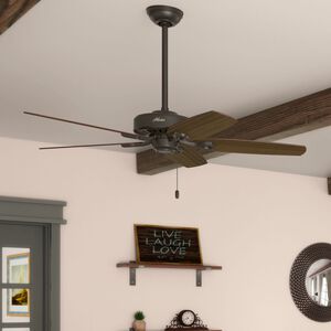 Hunter 52 inch Builder Ceiling Fan and Pull Chain - New Bronze, Bronze, hires