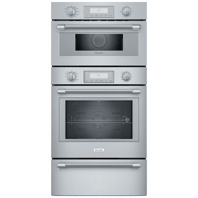 Thermador Professional Series 30 in. 8.6 cu. ft. Smart Speed Electric Microwave/Wall Oven Combo with True European Convection - Stainless Steel | PODMCW31W