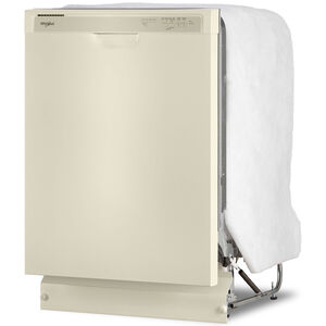 Whirlpool 24 in. Front Control Dishwasher with 57 dBa Sound Level & Pocket - Biscuit, Biscuit, hires