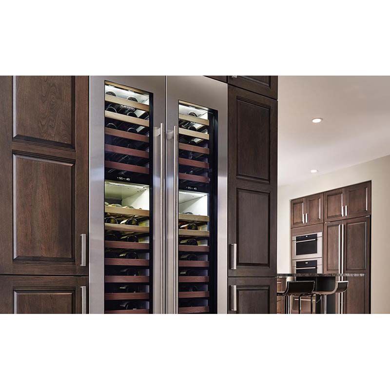 Sub-Zero Designer Series 18 in. Built-in Smart Wine Column Storage with Wood Racks, Dual Temperature Zones & 59 Bottle Capacity - Custom Panel Ready, , hires