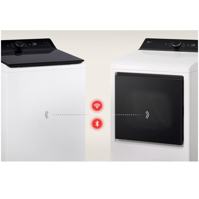 LG 27 in. 5.5 cu. ft. Smart Top Load Washer with EasyUnload, TurboWash3D Technology & AI Sensing - Alpine White, Alpine White, hires