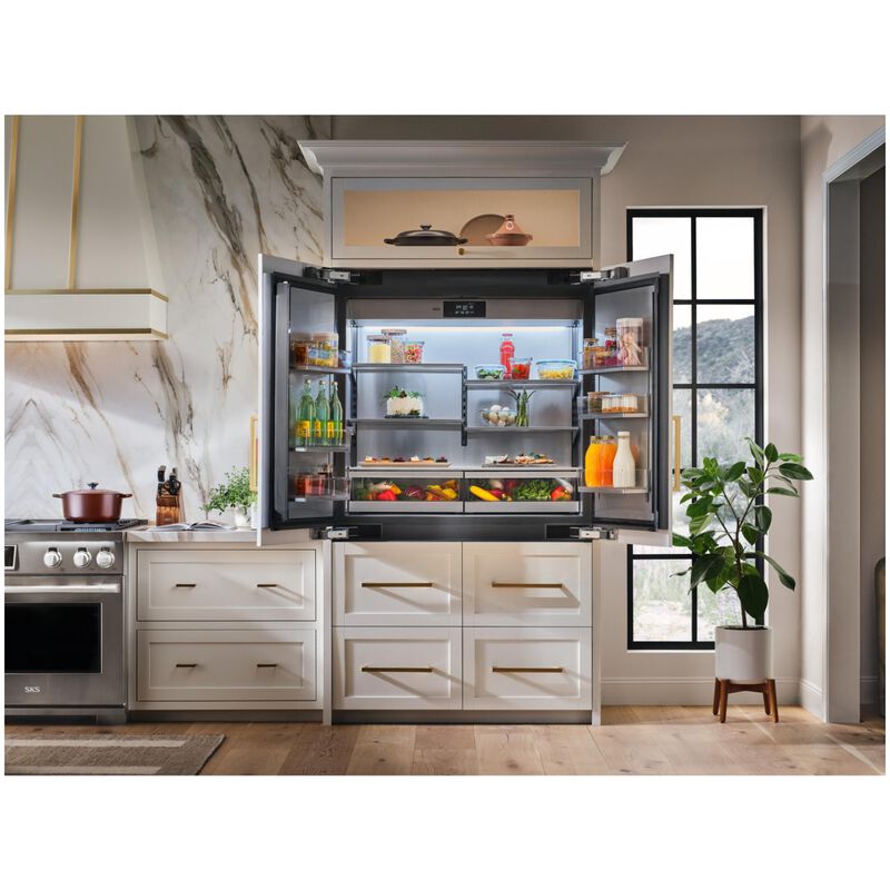 SKS 48 in. 26.0 cu. ft. Built-In Smart Counter Depth 6-Door French Door Refrigerator with Internal Water Dispenser - Stainless Steel, , hires