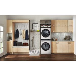 LG 27 in. WashTower with 4.5 cu. ft. Washer with 10 Wash Programs and TurboWash 360 & 7.4 cu. ft. Electric Dryer with 9 Dryer Programs, Sensor Dry & Wrinkle Care - White, White, hires