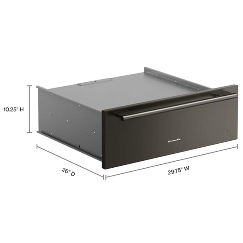 KitchenAid 30 in. 1.5 cu. ft. Warming Drawer with Humidity Control - Black Ore, , hires