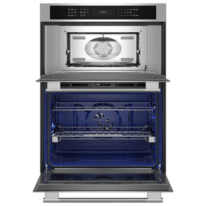 KitchenAid 30 in. 6.4 cu. ft. Electric Microwave/Wall Oven Combo with True European Convection & Sensor Cooking - Stainless Steel with PrintShield Finish, , hires