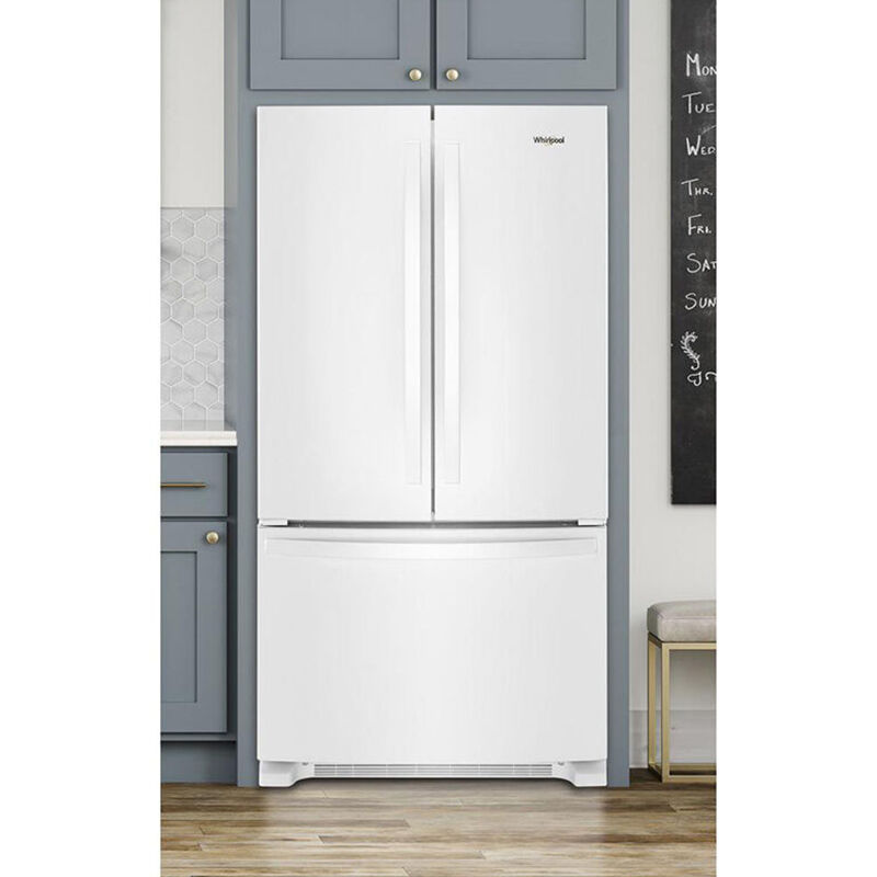 Whirlpool 36 in. 25.2 cu. ft. French Door Refrigerator with Internal Water Dispenser- White, White, hires