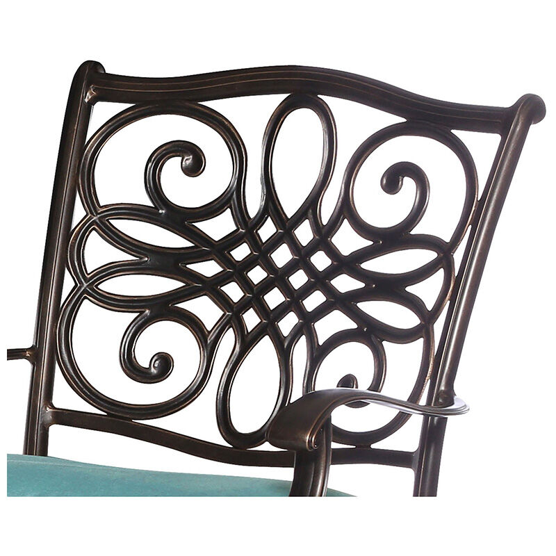 Hanover Traditions 9-Piece Square Dining Set with 8 Stationery Dining Chairs, , hires