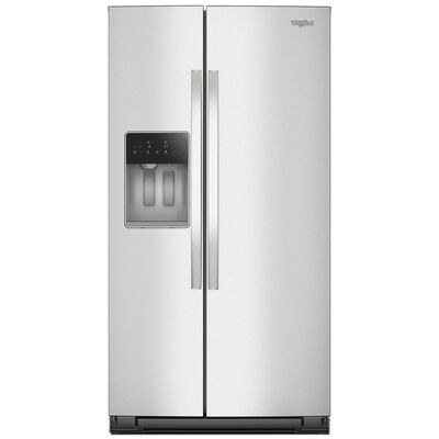 Whirlpool 36 in. 20.9 cu. ft. Counter Depth Side-by-Side Refrigerator with Ice & Water Dispenser - Fingerprint Resistant Stainless | WRSC6536RZ