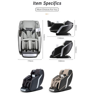 Lifesmart 4D Zero Gravity Massage Chair with Bluetooth Speakers - Gray & Black, , hires