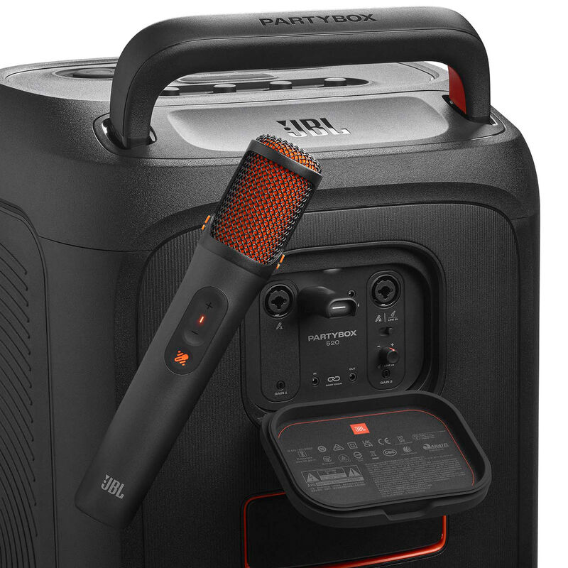 JBL Two Wireless AI-Powered Microphones with Real-Time Vocal Removal - Black, , hires