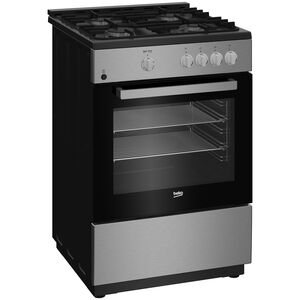 Beko 24 in. 2.5 cu. ft. Oven Freestanding Gas Range with 4 Sealed Burners - Stainless Steel, , hires