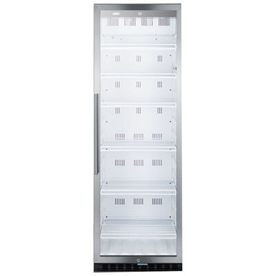 Summit Commercial 24 in. 12.6 cu. ft. Beverage Center with Adjustable Shelves & Digital Control - Stainless Steel | SCR1400W