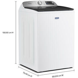 Maytag Pet Pro 27 in. 5.3 cu. ft. Smart Top Load Washer with Impeller & Sanitize with Oxi - White, White, hires