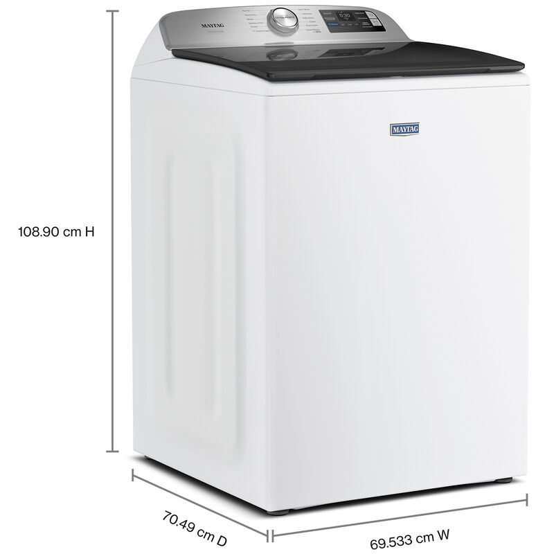 Maytag Pet Pro 27 in. 5.3 cu. ft. Smart Top Load Washer with Impeller & Sanitize with Oxi - White, White, hires