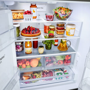 LG 36 in. 23.7 cu. ft. Smart Counter Depth French Door Refrigerator with Ice & Water Dispenser - Printproof Stainless Steel, , hires