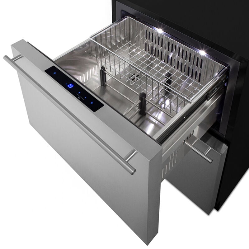 Summit 24 in. 3.7 cu. ft. Drawer Compact Freezer with Digital Control - Custom Panel Ready, , hires