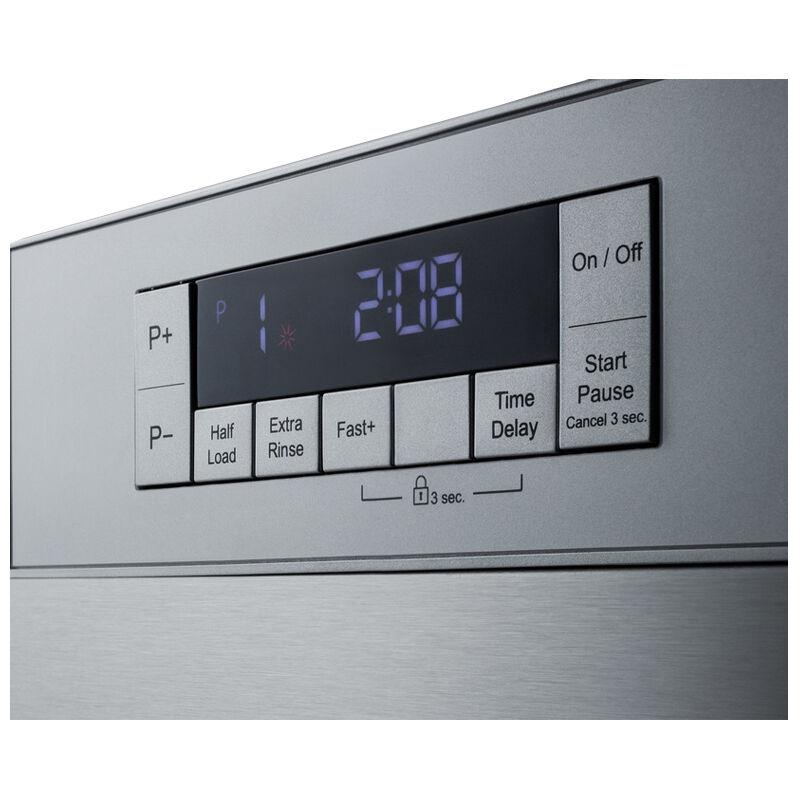 Summit 24 in. Front Control Dishwasher with 49 dBa Sound Level & Pocket - Stainless Steel, , hires