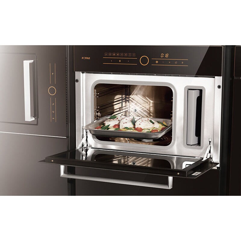 Fotile 24 in. 1.4 cu. ft. Steam Electric Single Wall Oven with Standard Convection - Black, , hires