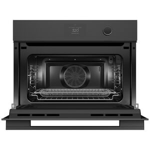 Fisher & Paykel Series 9 24 in. 1.7 cu. ft. Smart Speed Electric Microwave/Wall Oven Combo with Standard Convection - Black Glass, , hires