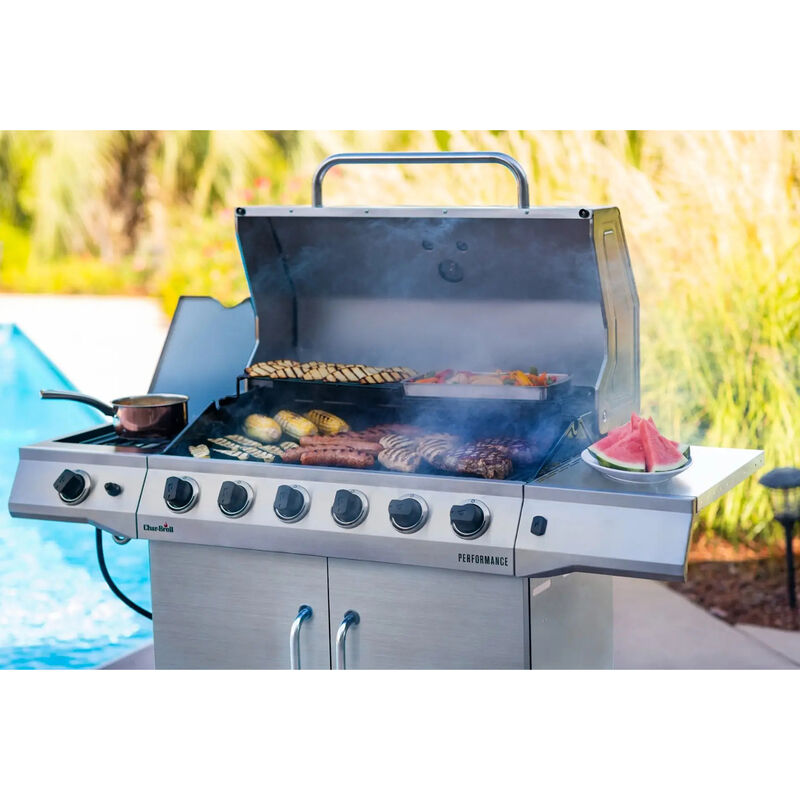 CharBroil Grill Performance Series 6-Burner Propane Grill with Side ...