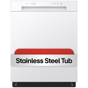 LG 24 in. Built-In Dishwasher with Front Control, 52 dBA Sound Level, 15 Place Settings & 5 Wash Cycles - White, , hires