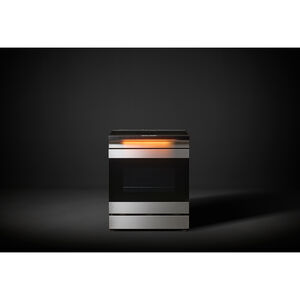 Samsung Bespoke 30 in. 6.3 cu. ft. Smart Air Fry True European Convection Slide-In Electric Range with 4 Induction Burners - Stainless Steel, , hires