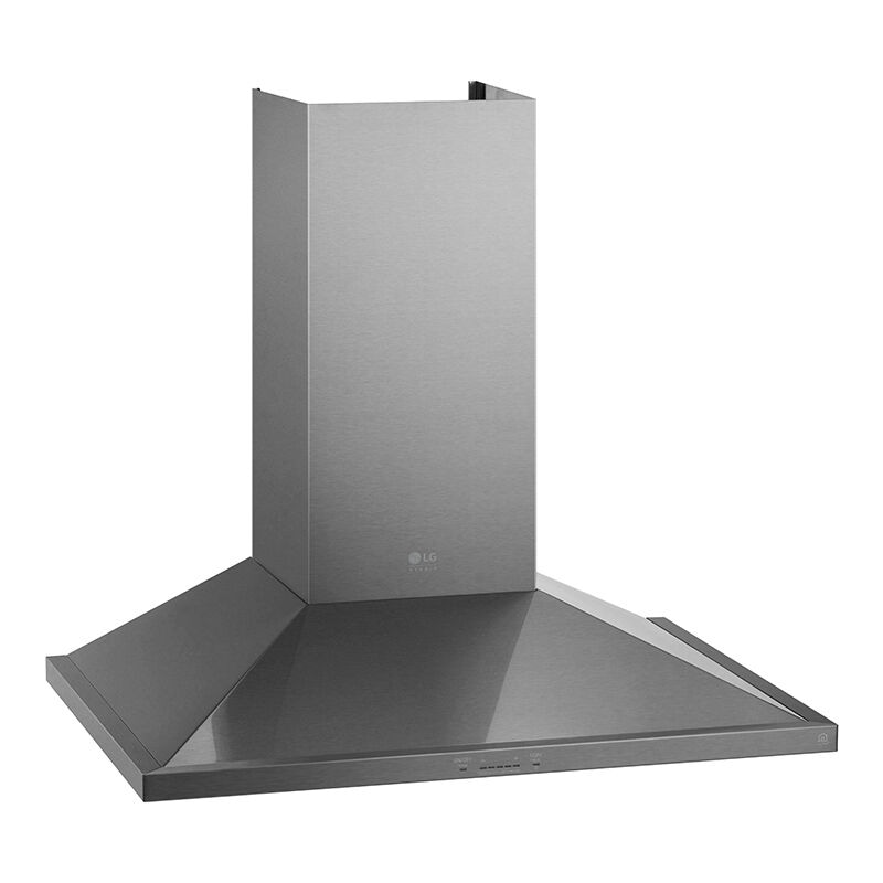 LG Studio 30 in. Chimney Style Range Hood with 5 Speed Settings, 600 CFM, Ducted Venting & 1 LED Light - Stainless Steel, , hires