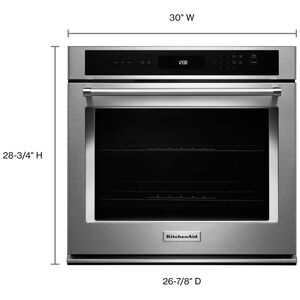 KitchenAid 30" 5.0 Cu. Ft. Electric Wall Oven with Self Clean - Stainless Steel, , hires