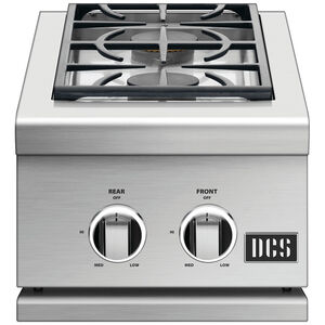 DCS Series-9 14 in. Liquid Propane Double Side Burner - Stainless Steel, , hires