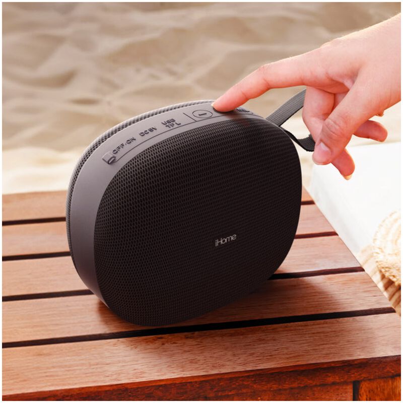 iHome Splash-Resistant Portable Bluetooth Speaker with Mega Battery - Black, , hires